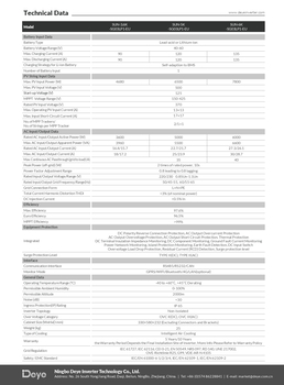 Гибридный инвертор 5кВт Deye SUN-5K-SG03LP1-EU с WI-FI и 2МРРТ
