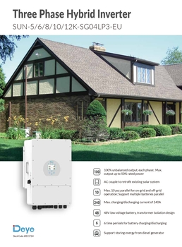 Гибридный инвертор 10кВт Deye SUN-10K-SG04LP3-EU WI-FI: эффективность, надежность и гибкость в одном устройстве