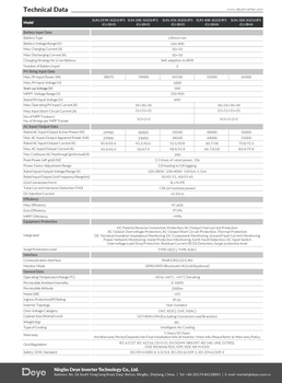 Высоковольтный гибридный инвертор Deye SUN-30K-SG01HP3-EU-BM3 30KW EU IP65, 3 фазы, 3МРРТ 36А, 1000V