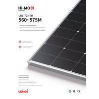 Сонячна панель 575Вт Longi Solar LR5-72HTH-575M HI-MO X6 Explorer, ККД 22,3%, 13,1А, 2278×1134×35мм, 27,5кг, 25років.