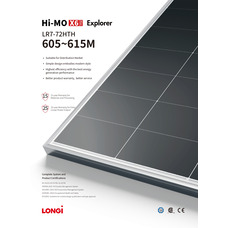 Солнечная панель 615Вт Longi Solar LR7-72HTH-615M HPBC Hi-MO 6 MAX, IP68, КПД 22,8%, 52,57В, 14,87А, 2382×1134×30мм, 28.5kg, 25лет	