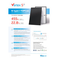 Солнечная панель 440Вт Trina Solar Vertex-S TSM-440 NEG9R.25 N-type i-TOPCon DUAL GLASS ККД 22% чорная