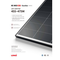 Сонячна панель 465Вт Longi LR7-54HTHF 465М HI-MO X6 Max Guardian Anti-Dust, Black Frame, ККД 22,8%, 1800×1134×30мм, Захист від доща.