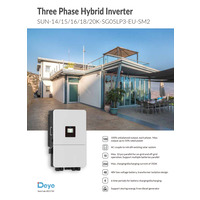 Гібридний інвертор 20кВт DEYE SUN-20K-SG05LP3-EU-SM2 20KW 48V 2 MPPT Wi-Fi 380V Трифазний низьковольтний