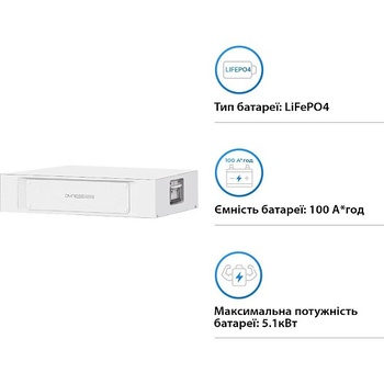 Аккумулятор 5кВт Dyness STACK LiFePO4 S51100 51.2V 100Ah 5.12kWh высоковольтный с подогревом