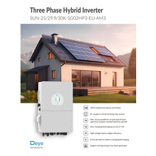 Гибридный инвертор 30кВт Deye SUN-30K-SG01HP3-EU-BM3 30KW EU IP65 високовольтный, 3 фазы, 3МРРТ 36А, 1000V