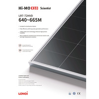 Солнечная панель 650Вт Longi Solar LR7-72HVD-650M Hi-MO X10 bificial двусторонняя 54,22В, 15,14А, 33,5кг, 2382×1134×30мм
