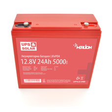 Літій-залізо-фосфатний акумулятор Merlion LiFePO4 12.8V 24AH (4S4P / BMS-30A), (166x175x125) for UPS, 3000 циклів