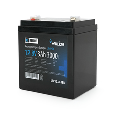 Літій-залізо-фосфатний акумулятор Merlion LiFePO4 12.8V 3AH (4S1P / BMS-5A), (90х70х101(107)) для електротранспорту, 3000 циклів
